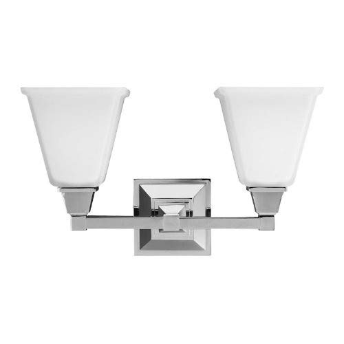 Weekly Top Sale Sea Gull Lighting 4450402-05 Denhelm Two Light Wall/Bath Vanity Style Lights, Chrome Finish
