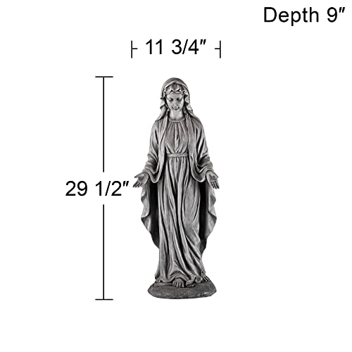 John Timberland Virgin Mary Outdoor Statue 29 1/2" High Sculpture For Yard Garden Patio Deck Home Entryway Hallway #TOP3
