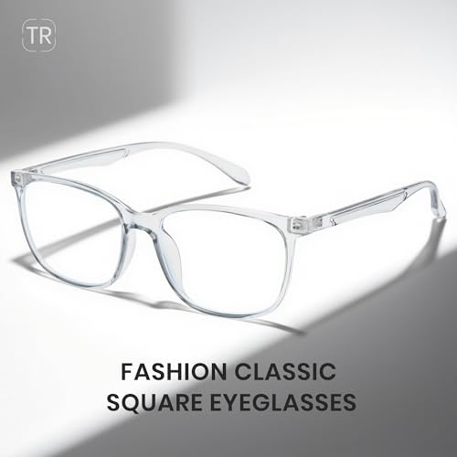 Image of Cyxus Blue Light Glasses for Men Women Reduce Eye Strain Square Frame 8083 | Eye Protection,UV Protection,Lightweight TR90 Frame,Ideal for Computer Screen Office Work