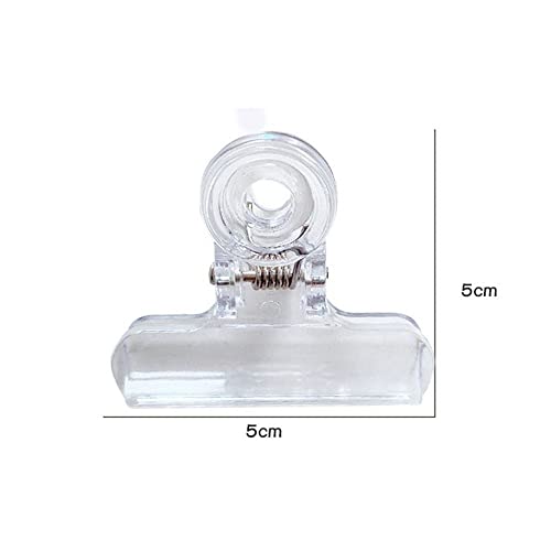 5Pcs/Set Binder Clip, Transparent Plastic Bill Clip Clamps Durable Students Stationery Practical Paper Clips School Office Supplies(Heart) #TOP1