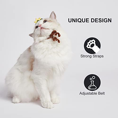 Vetreska Green Christmas Santa Hat,Winter Warm Cat Caps Accessory,Adjustable Knitted And Breathable Headwear Pet Costume For Cats And Small Dogs #TOP3