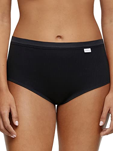 Chantelle Braguita de Cintura Alta cómoda algodón Ropa Interior, Negro, M para Mujer