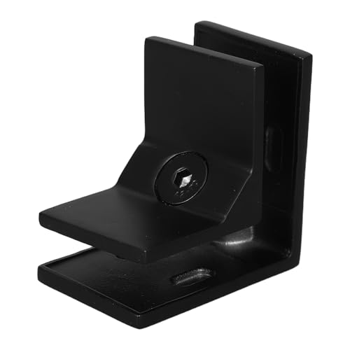 Abrazadera para barandilla de piscina SHINEOFI de acero inoxidable negro para vidrio de 12mm