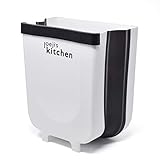 CUBOS DE BASURA COCINA FÁCIL DE USAR: el diseño del cubo basura cocina colgante le brinda al usuario más espacio que la mayoría de los modelos de contenedor de puerta. Lo puede usar en su cocina y el baño, es una papelera reciclaje de plástico para las casas modernas y compactas de hoy.