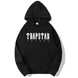 Ecoodisk Männer Marke Hoodies Hochqualität Sweatshirts New Trapstar London Hoodie Homme Baumwolle Herbst Winter Casual Hoody-Black,S