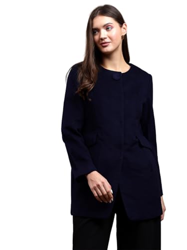 Image of KOTTY Womens Cotton Blend Standard Length Elegant Style Coat - Classic Style with Modern Detailing