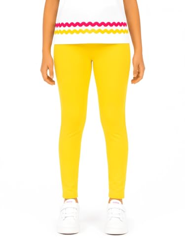 Image of Pilolo Kids Soft Cotton Lycra Solid Ankle Pocket Leggings for Girls