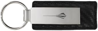 SR1 Performance Corvette Leather/Metal Rectangular Keychain w/Logo - Split Ring Key Chain - Officially Licensed by GM