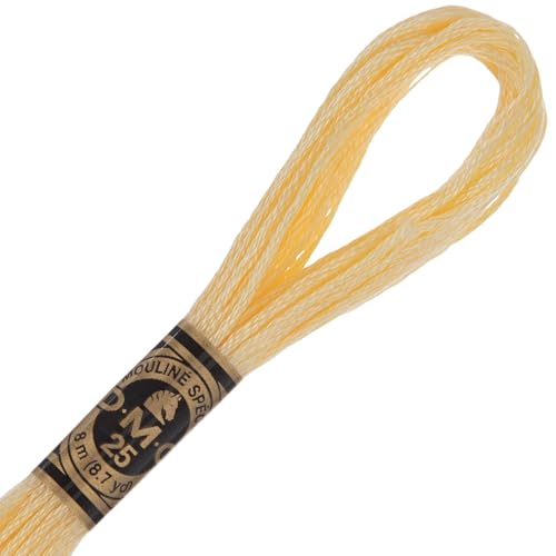 Image of Hobby Lobby DMC Cotton Embroidery Floss - 745 Light Pale Yellow, Set of 12