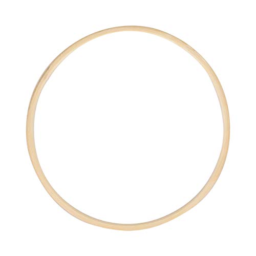 homeemoh 5 Pcs Wooden Bamboo Floral Hoop Wreath Rings for Dream Catcher DIY Wedding Wreath Decor Home Garden Plant Decor Wall Hanging Crafts,23cm/9.06inch
