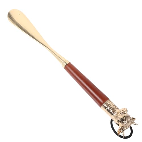 Chausse-pied en alliage et bois 32 cm marron avec long manche pour adulte