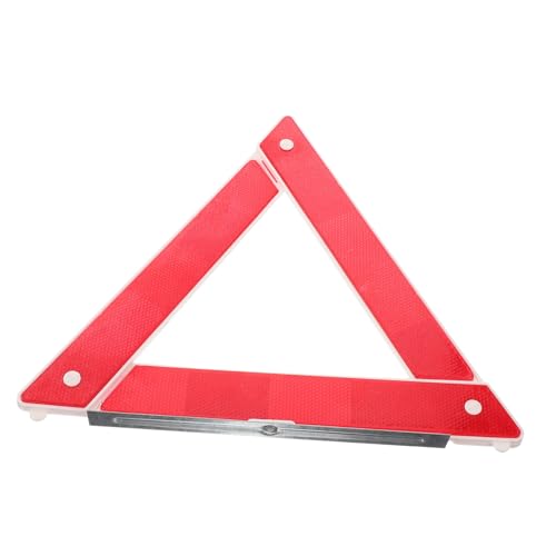 SOPOTUTU 2pièces Kit Triangle Avertissement Réfléchissant Voiture Pliable Support Stabilité Renforcée Sécurité Routière Urgence