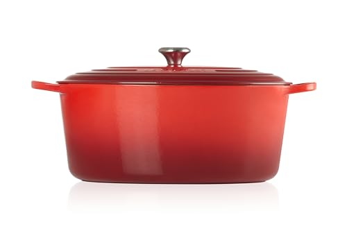 Le Creuset Enameled Cast Iron Signature Oval Dutch Oven, 15.5 qt., Cerise