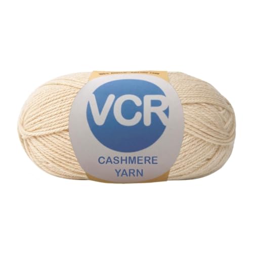 Image of VCR Light Beige Cashmere Knitting Yarn, 100 Grams Hank, 265 Meters Length, Acrylic 75% and Nylon 25%, Soft Crosia Thread for Crochet and Knitting, Suitable for Sweaters, Pullovers and Jackets