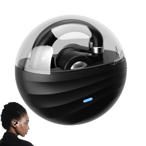 Seyrnicay Auriculares de oreja abierta, inalámbricos a prueba de sudor, ganchos para las orejas, impermeables, auriculares de entrenamiento de conducción de aire, cómodo diseño de oreja abierta para