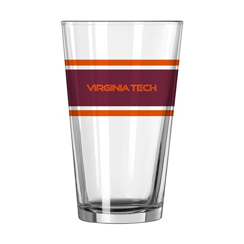 Image of Logo Brands NCAA 16 oz Pint Glass - Durable Glass With Bold Team Color- Chip-Resistant Rim Drinkware For Fans, Tailgates, Home Bars & Everyday Use