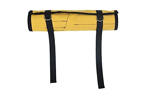 38 Pocket Wrench Organizer & Roll Up Pouch Tool Bag, Must For Stanley Craftsman, Easy Grip, Handcrafted, Portable Storage, Pvc Laminated Waterproof Ballistic Polyester Oxford Canvas - Yellow, 38P04 #TOP2