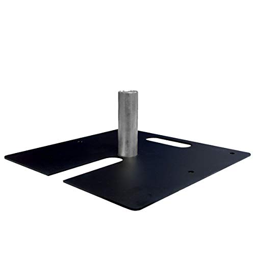 Urquid Linen Pipe And Drape Adjustable Uprights, Crossbars, Bases & Hangers - Drape Systems For Backdrops, Trade Shows, Events, Photo Booths And Decorations (14" X 16" (12 Lb), Base & Pin) #TOP30