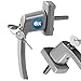 Produktbild MONZANA® 6X Fenstergriffe Abschließbar mit Schloss Kindersicherung Silber 35mm Stiftlänge 2 Schlüssel Fensterbeschlag Balkon Türgriff Einbruchschutz