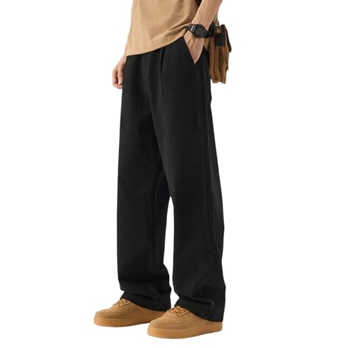 Pantalon décontracté pour homme coupe droite et fluide saison printemps automne