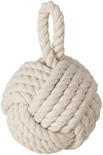 Seaside No.64 - Maritime Door Stop Knot - Elegant Decorative Object Made of Jute - Stylish Sailor Knot for All Rooms, Doors and Windows - Available in 4 Colours (Cream/White)