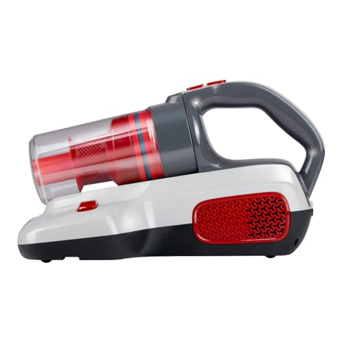 Dirt Devil Aspirateur UV DD5002 - Aspirateur A Main sans Sac Anti Acariens avec Lampe UV - Aspirateur Laveur avec Filtre HEPA - 400W - Rouge Blanc