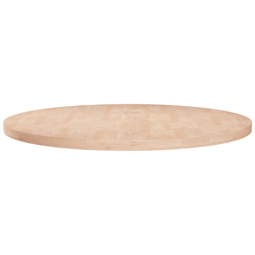 vidaXL Solid Wood Oak Round Table Top Dining Room Furniture Wooden Replacement Dining Table Top Round Tabletop Ø80x2,5 cm Untreated
