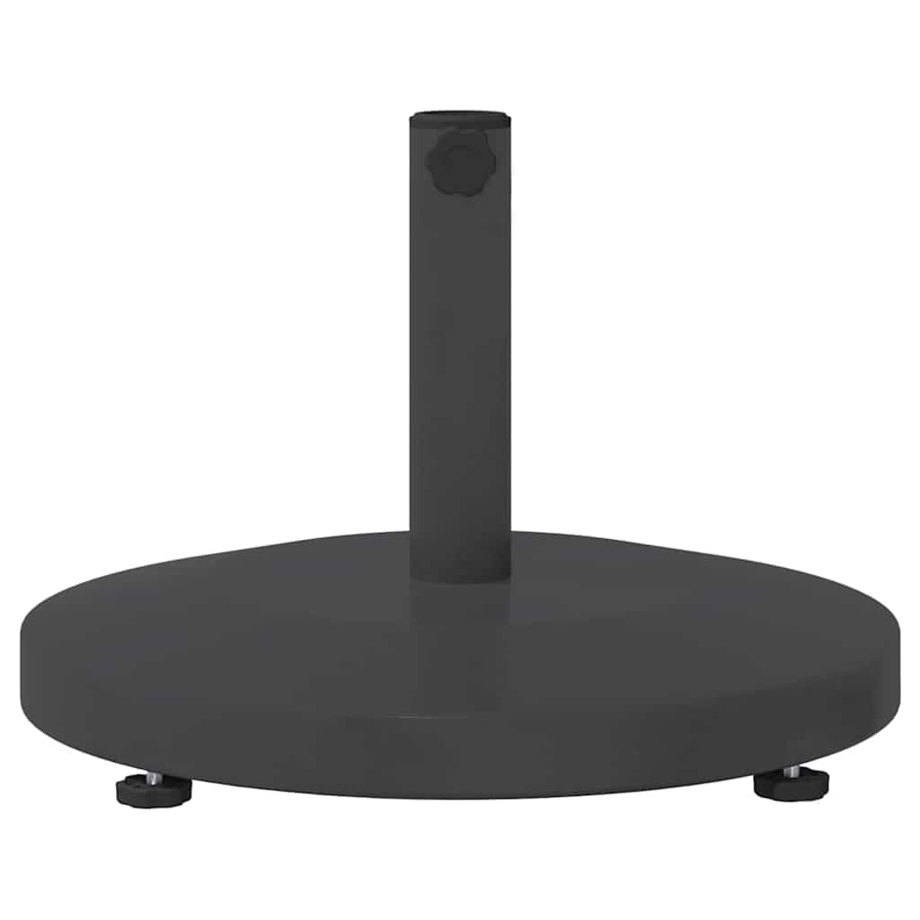 Supporto per ombrellone in acciaio grigio scuro, 48 x 48 x 32 cm, peso 24,6 kg, per giardino, balcone, terrazza, patio, stabile base per ombrellone e supporto per ombrellone per una presa