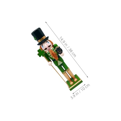 Casse-Noisette Saint-Patrick en Bois Vert Décoration de Cheminée et Table Festive - 3