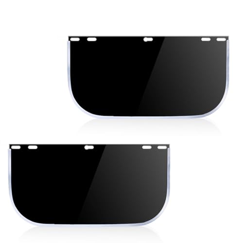 Rainway 2 lentes de repuesto para protección facial, color negro, lente de repuesto para Face Shield, protección facial, pantalla tintada, visera de protección facial, lente protectora facial para ⭐