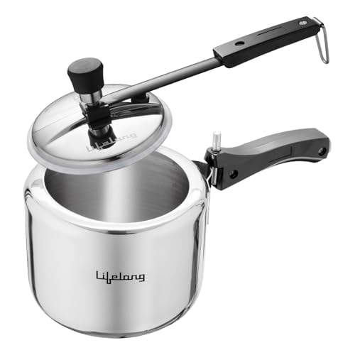Image of Lifelong 2L Stainless Steel Pressure Cooker | Inner Lid Design with Silicone Gasket | Induction & Gas Compatible | 1.2mm Thick | Leak-Proof, Durable, Rust-Resistant Body ISI-Certified