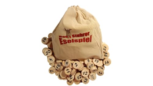 Prescher Das Stuhrer Eselspiel XXL mit 121 Spielsteine und 6 Stapel Partyspiel bis 10 Personen
