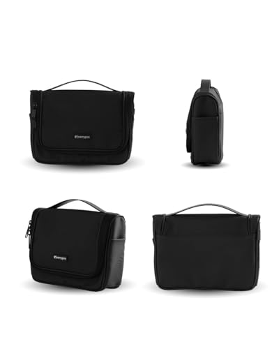 Image of CarryPro-Hanging Toiletry Kit Pouch-Travel Organizer-Makeup, Beauty, Cosmetics, Jewellery Organizer-Skincare, Medicine, Secure Zippered Pockets
