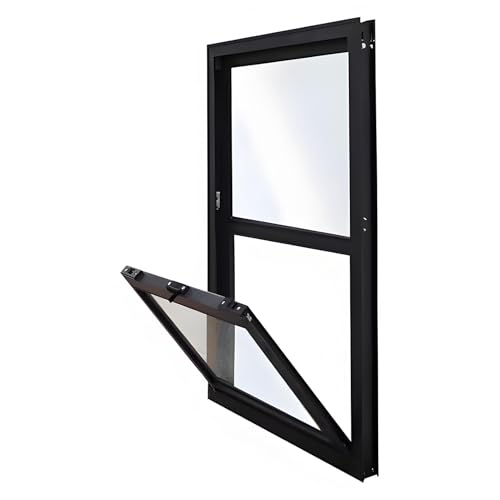 Ventana corredera de aluminio antirrobo con pantalla para garajes oscuros 2