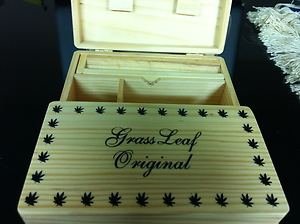 Pack Of 2 Grassleaf Medium Wooden Rolling Box Roll Box Stash 2 Boxes For 1