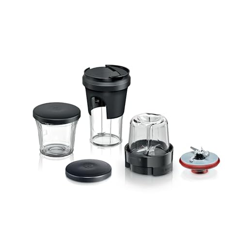 Bosch Accessories MUZS68TM Multi Chopper Set Herb Spice Grinder Universal Chopper Blender Storage Solution ToGo Lid for Series 6 Series 8 Food Processor Black