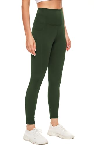 Legging doublé en polaire femme contre le froid pantalon hiver chaud avec poches