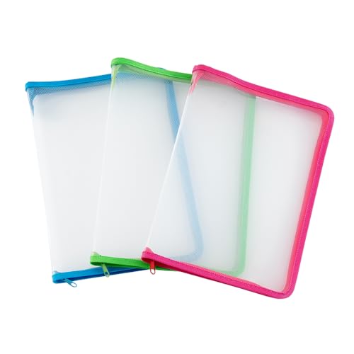 Amazon | ハピラ ファスナーケース A4 12個 アソートカラー3色