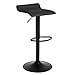 Produktbild WOLTU Barhocker, Höhenverstellbarer Barstuhl, 360° drehbarer Bistrohocker mit Fußstütze, aus Kunstleder Metall, für Bar Küche Theke Café, Schwarz+Schwarz