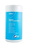 AF Utility Screen and Keyboard Cleaning Wipes - Pre-moistened for Computer, Laptop, TV, Tablets, Phone etc. Tub (60 Wipes)