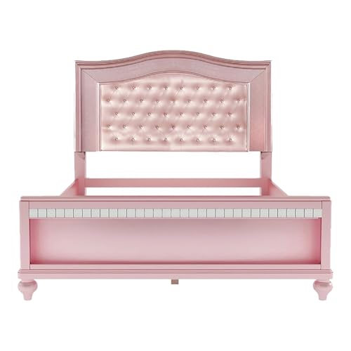Furniture-of-America-Paisley-Contemporary-Wood-Full-Panel-Bed-in-Rose-Gold Furniture of America Paisley Contemporary Wood Full Panel Bed in Rose Gold