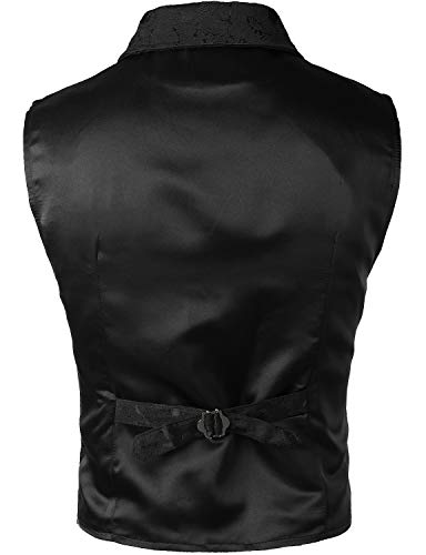 VATPAVE Mens Victorian Suit Vest Steampunk Gothic Waistcoat