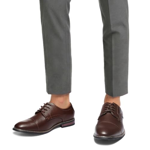 MERIDOS Men's Dress Shoes Formal Business Classic Lace Up Wingtip Oxford Shoes by MERIDOS - Used condition - Image 2