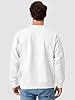 Love My Fashions Mens Sweatshirts Crew Neck And Long Sleeve Plain Sweater Fleece Jumper for Men Uk White #2