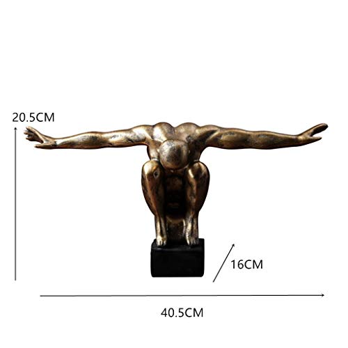 Objet de décoration statues d'athlète pour meuble vide