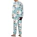 TVUGHGI Cheerful Flock Sheep Onesie Pajama for Unisex Adult Long Sleeve Fashion One-Piece Costume Hooded Zip Up Homewears 3XL