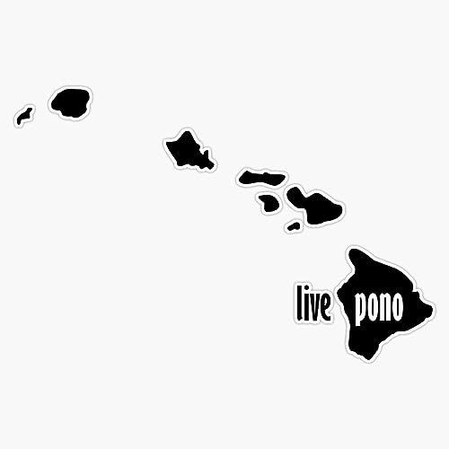 Live Pono (Black) Vinyl Sticker Waterproof Decal Laptop Wall Window Bumper Sticker 5"