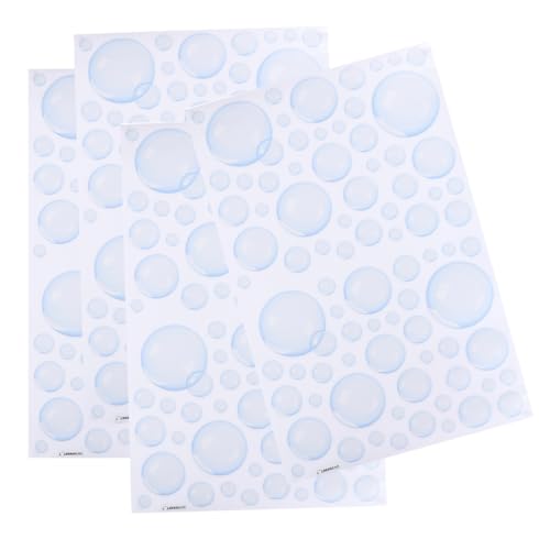 Générique 4 Feuilles de Stickers Muraux Bulles Colorées Autocollants Muraux Décoratifs Thème Océan pour Fête Décoration Chambre et Salle de Bain...