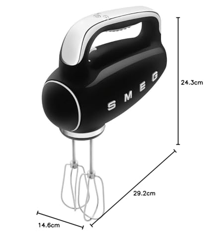 Foto von Smeg, Personal Blender PBF01BLEU, 2 Geschwindigkeitsstufen, Doppelklinge aus Edelstahl, 2 x 600 ml Flaschen inklusive, rutschfester Standfuß, integrierte Kabelaufwicklung, 300W, Schwarz