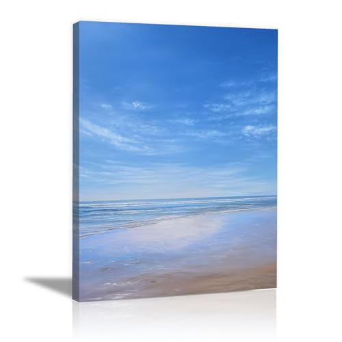 Cuadros decorativos de paisaje de océano azul de 20x30cm enmarcados